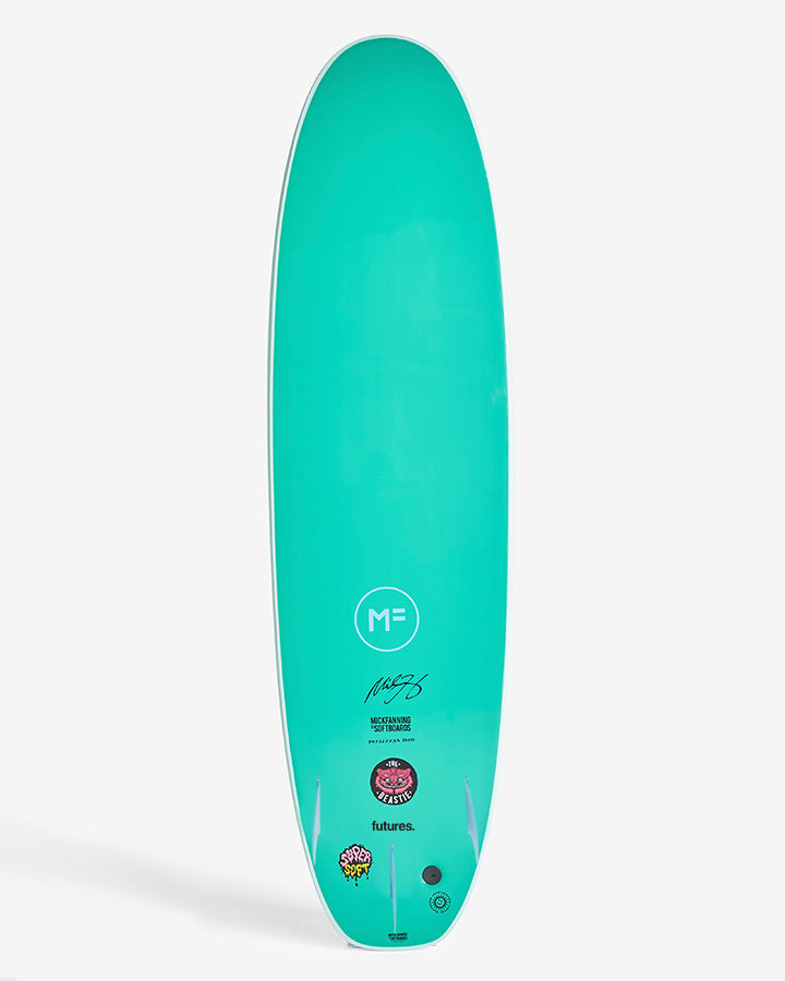 BEASTIE SUPER SOFT - MINT/AQUA FUTURES – MICK FANNING SOFTBOARDS USA